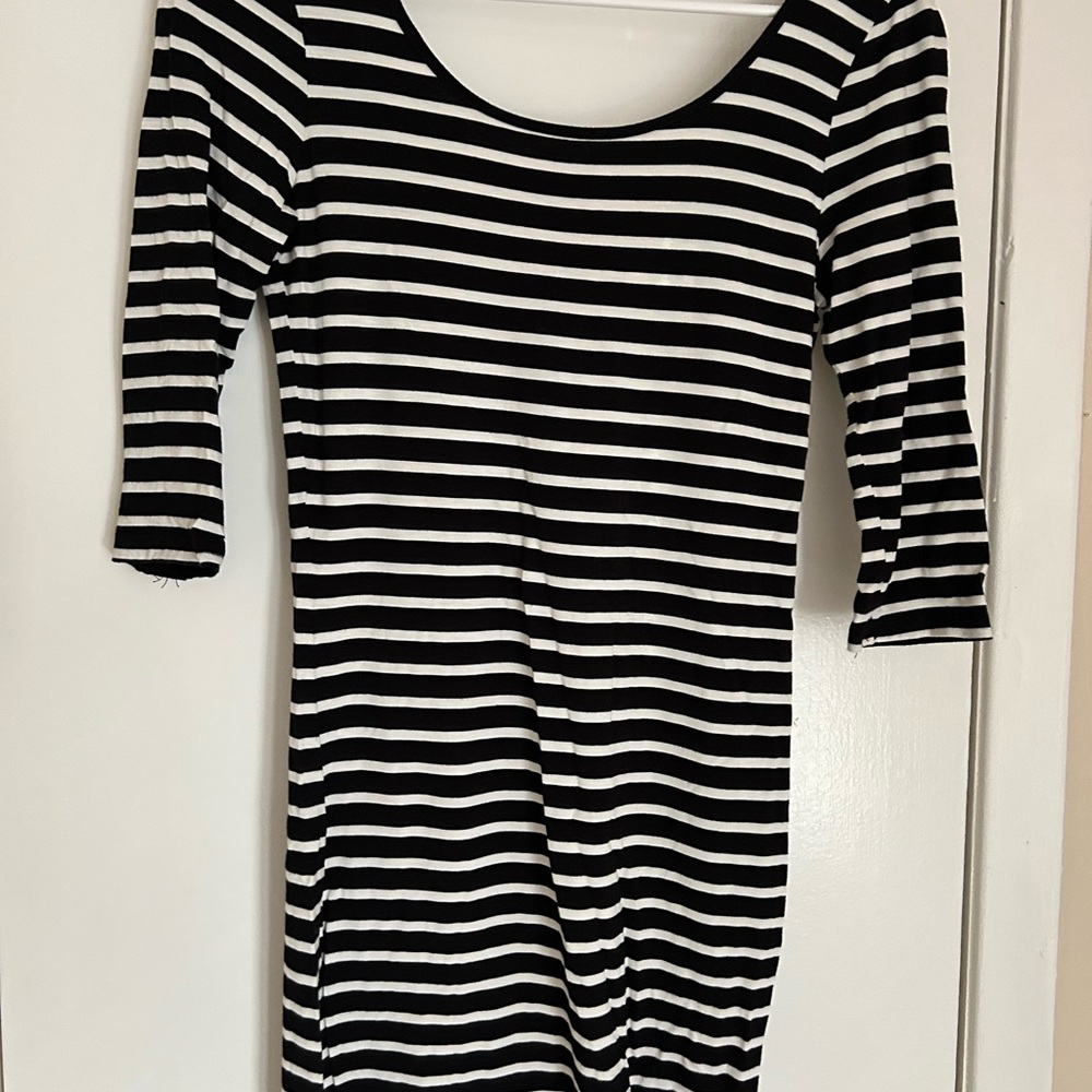 Cotton on dress black and white